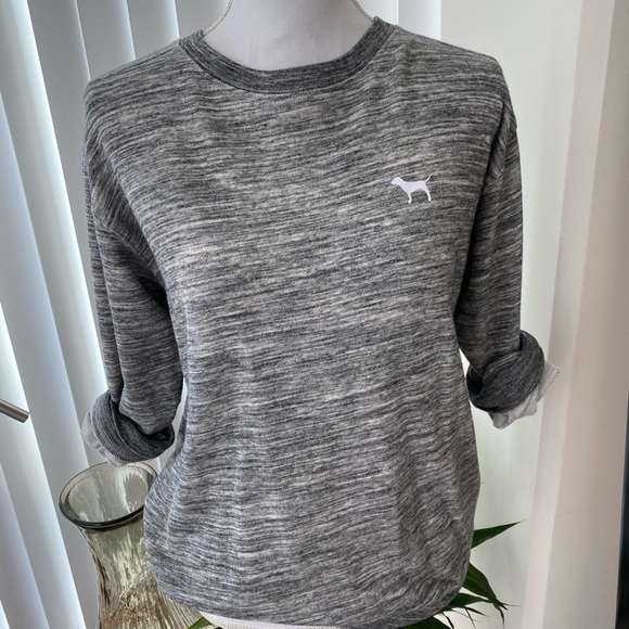 Victoria’s Secret Pink Marl Grey Sweatshirt - Picture 8 of 8